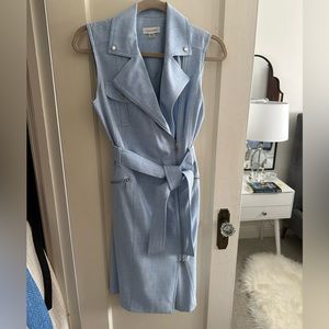 Calvin Klein sleeveless moto dress